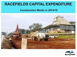 Construction Works in 2014/15
RACEFIELDS CAPITAL EXPENDITURE
 