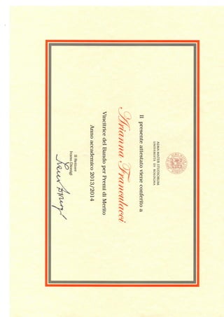 Certificate of Worth