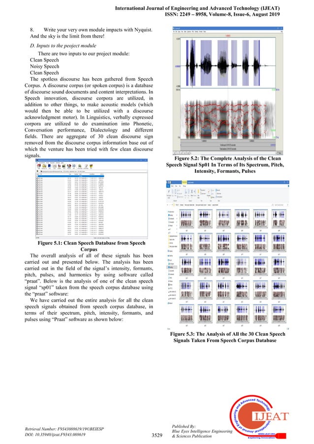 Performance on speech enhancement objective quality measures using