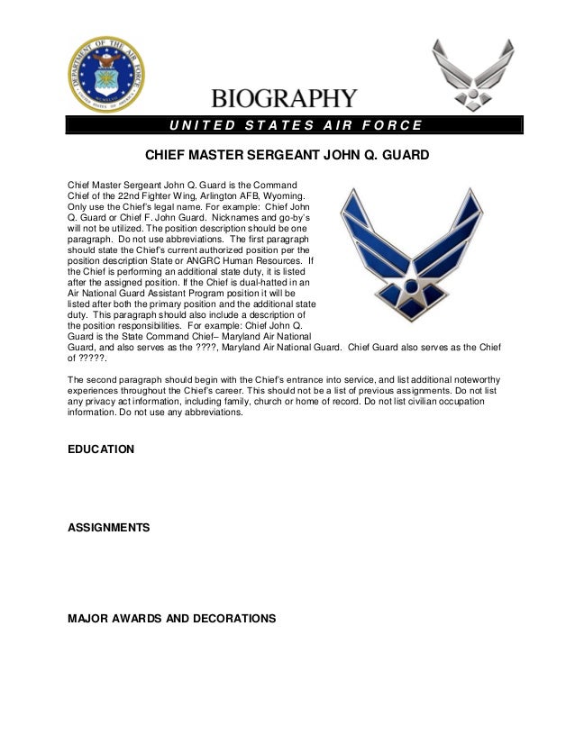 15 Bio Template 15 Bio Template