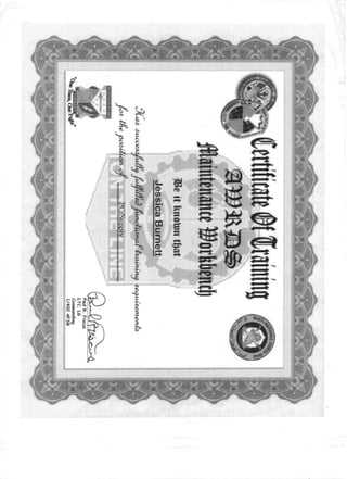 Jessica Burnett- AWRDS Certificate