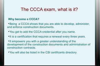 Csi Contract Examples CSI certification presentation | PPT