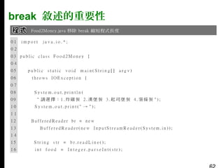 break 敘述的重要性

 