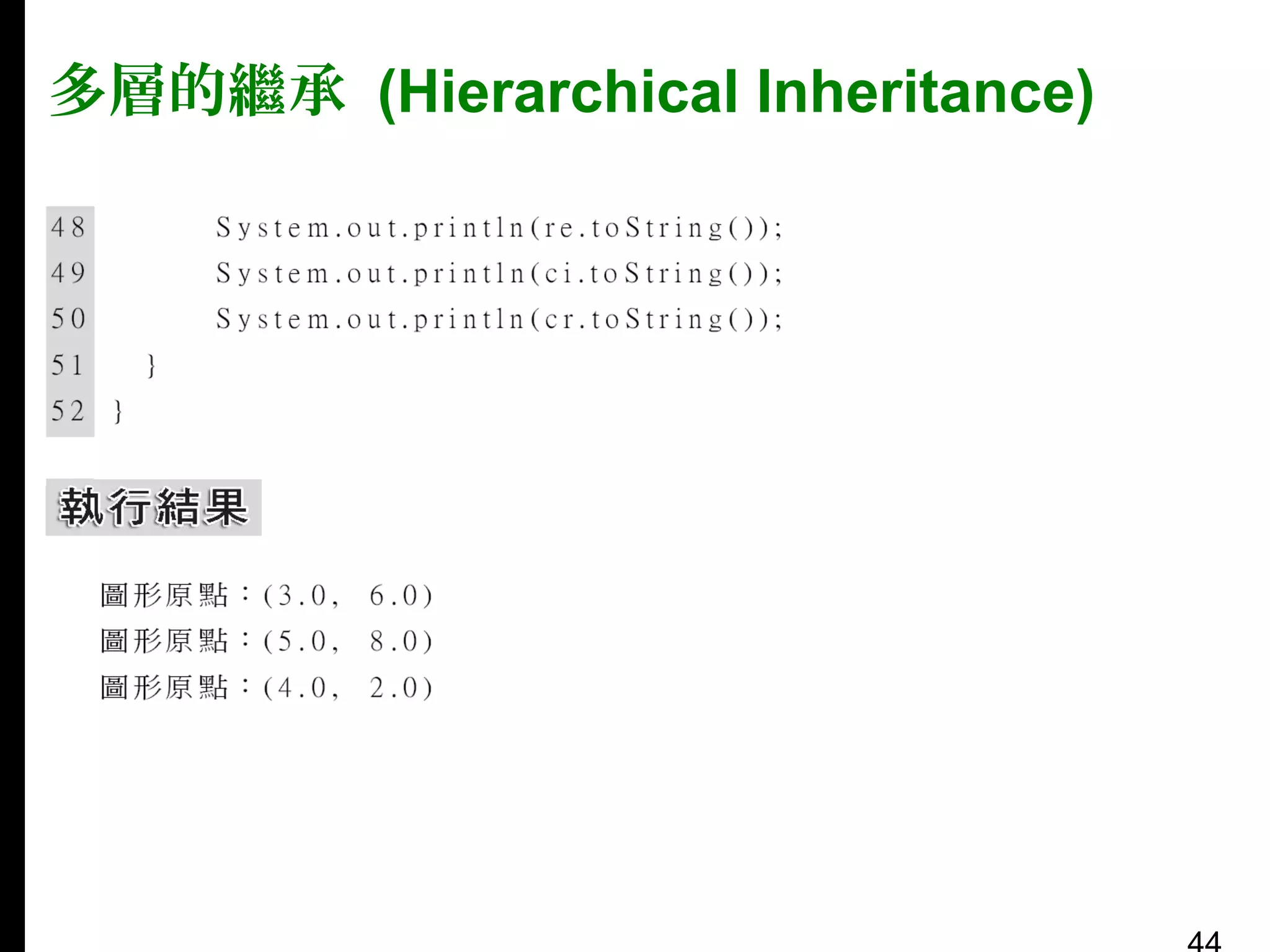 多層的繼承 (Hierarchical Inheritance)

 