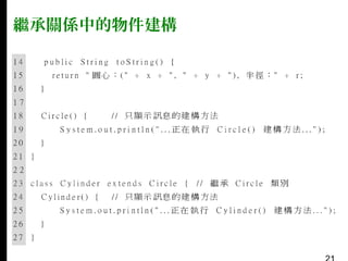 繼承關係中的物件建構

 