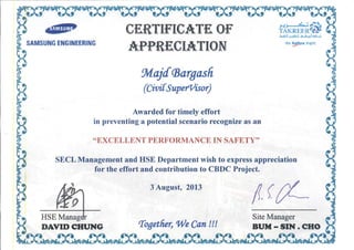 9. HSE Certificate