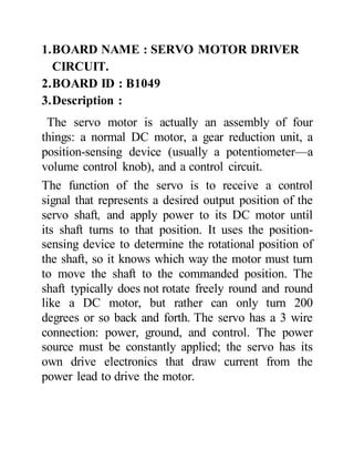 Servo | DOCX | Computer Peripherals | Computing