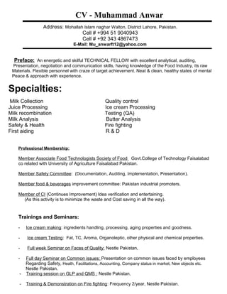CV Anwar | PDF image.