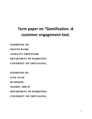 Gamification marketing | DOCX
