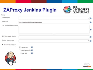 Globalcode – Open4education
ZAProxy Jenkins Plugin
 