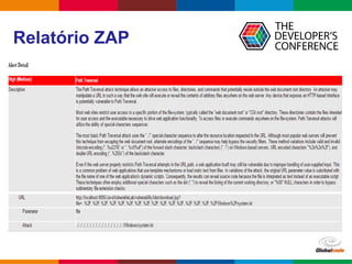 Globalcode – Open4education
Relatório ZAP
 