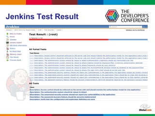 Globalcode – Open4education
Jenkins Test Result
 