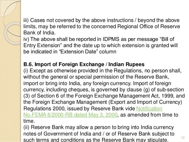 Forex guidelines india
