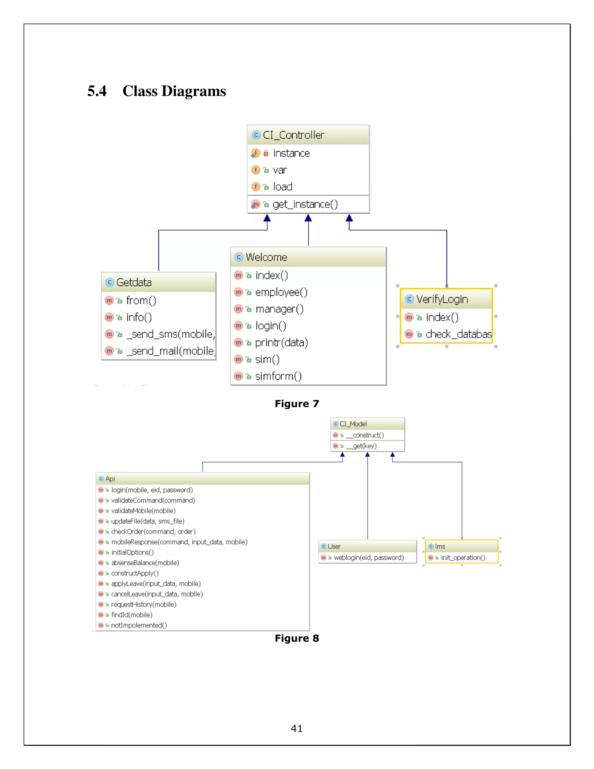 41
5.4 Class Diagrams
Figure 7
Figure 8
 