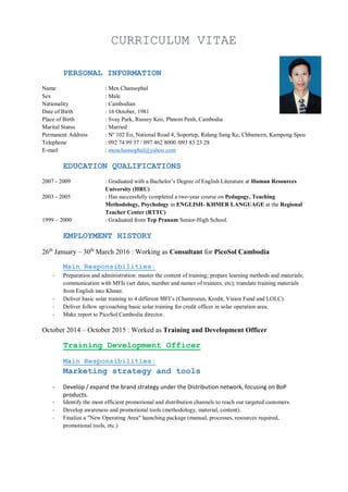 CURRICULUM VITAE | PDF