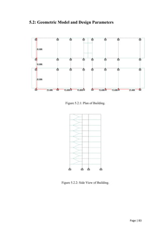 Page | 83
5.2: Geometric Model and Design Parameters
Figure 5.2.1: Plan of Building.
Figure 5.2.2: Side View of Building.
 