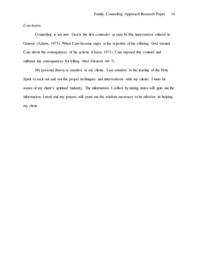 Marriage counseling research paper