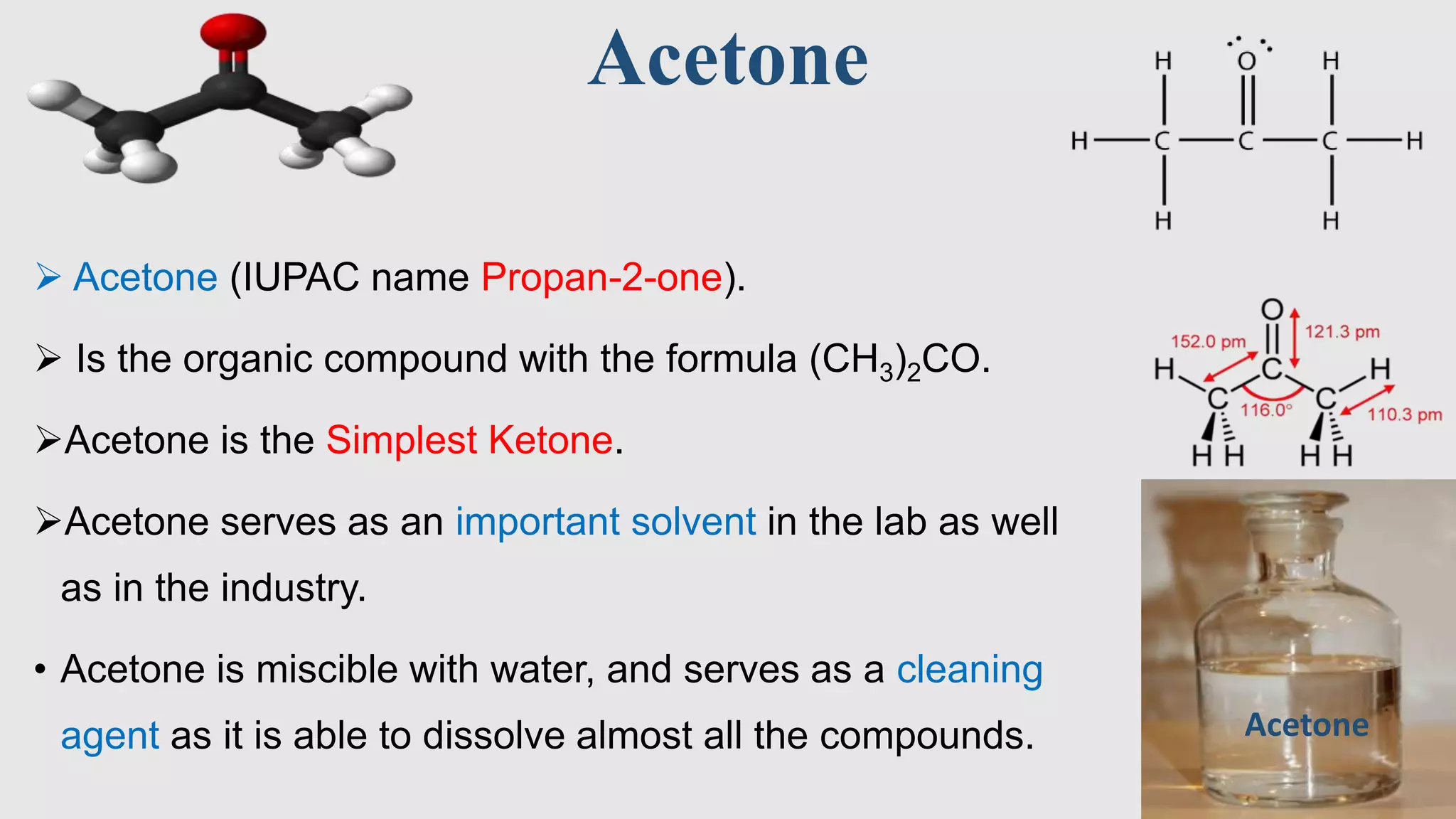 Industrial Production Of Chemical Solvents Acetone PPTX