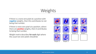 Machine Learning Weight Calculation MNIST and machine learning - presentation | PDF