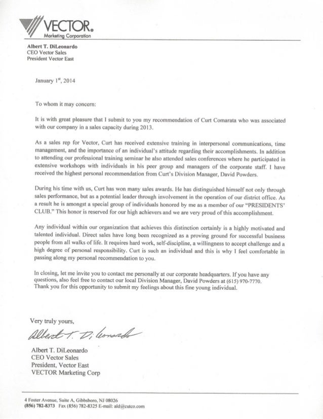my cutco ceo recommendation letter how long should a recommendation letter be