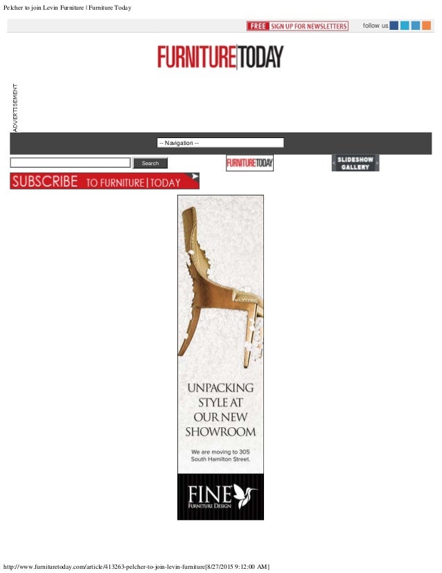 Pelcher to join Levin Furniture _ Furniture Today