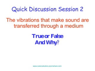 Reaction To False Vibrations