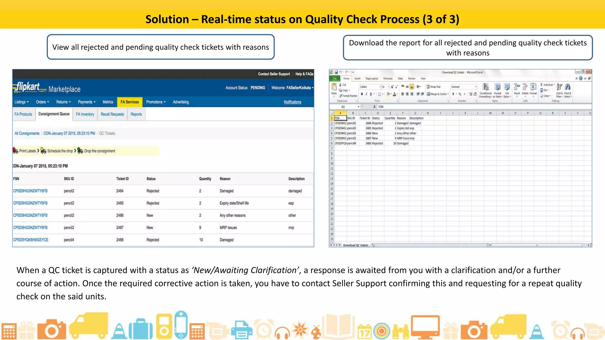 For a detailed tutorial on creating bulk consignments, go through the tutorial on Bulk Consignment Creation.
Click on the Download
Active Listings button to
create bulk consignments.
 