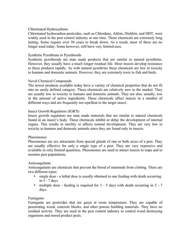 Pest Control Study Guide