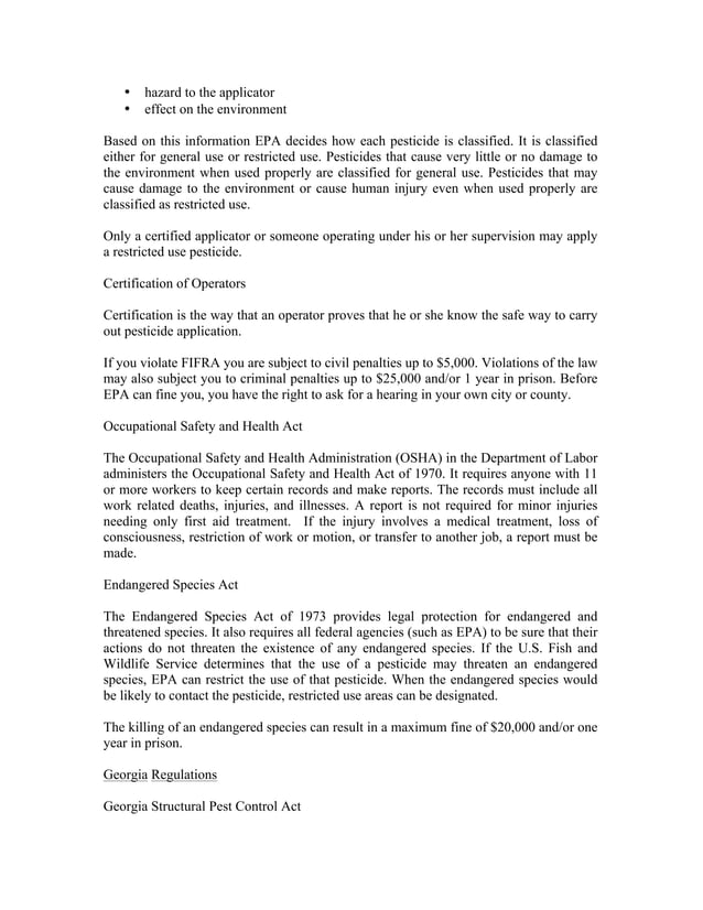 Pest Control Study Guide