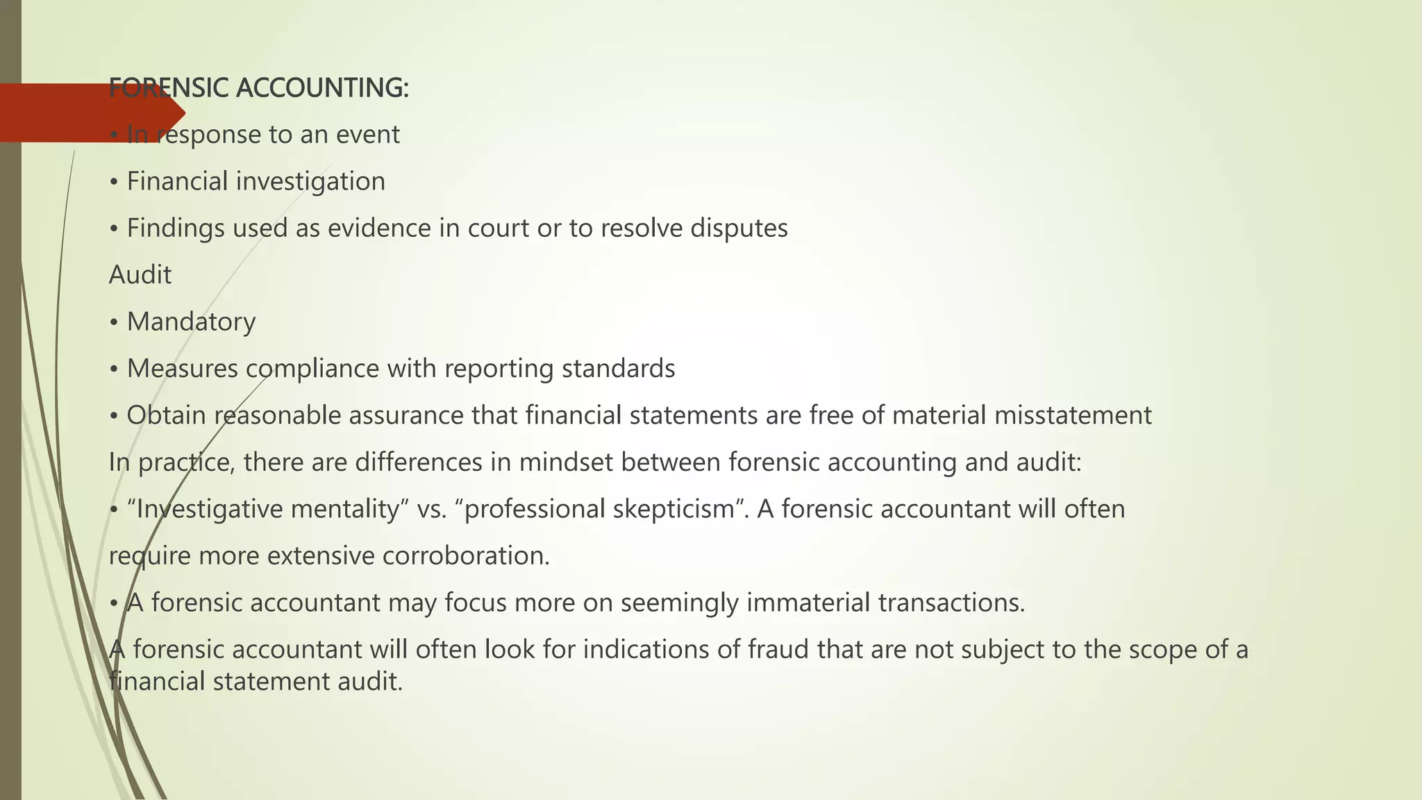 Forensic Accounting Frauds and Fraud theories | PPTX