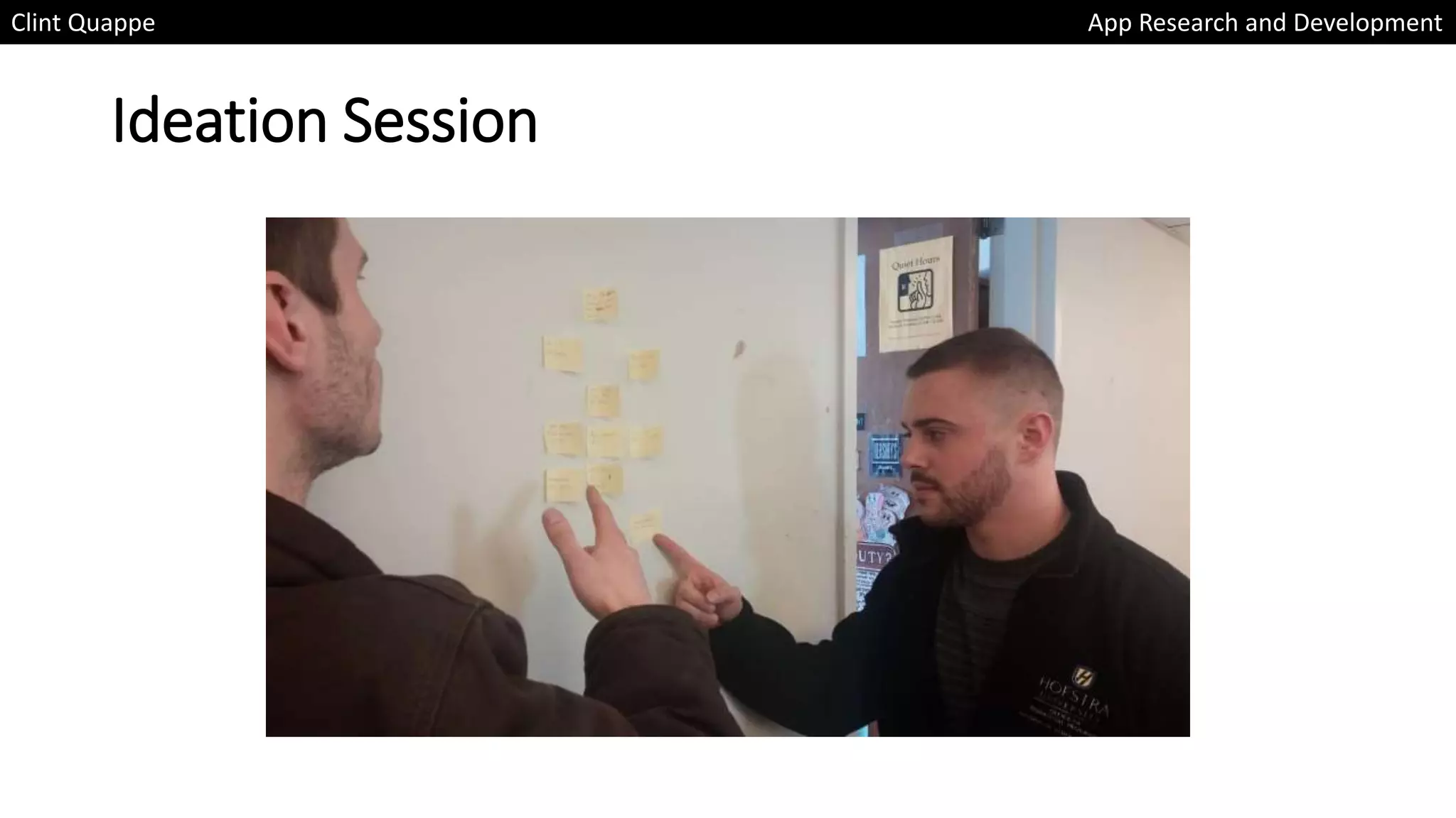 Ideation Session
Clint Quappe App Research and Development
 