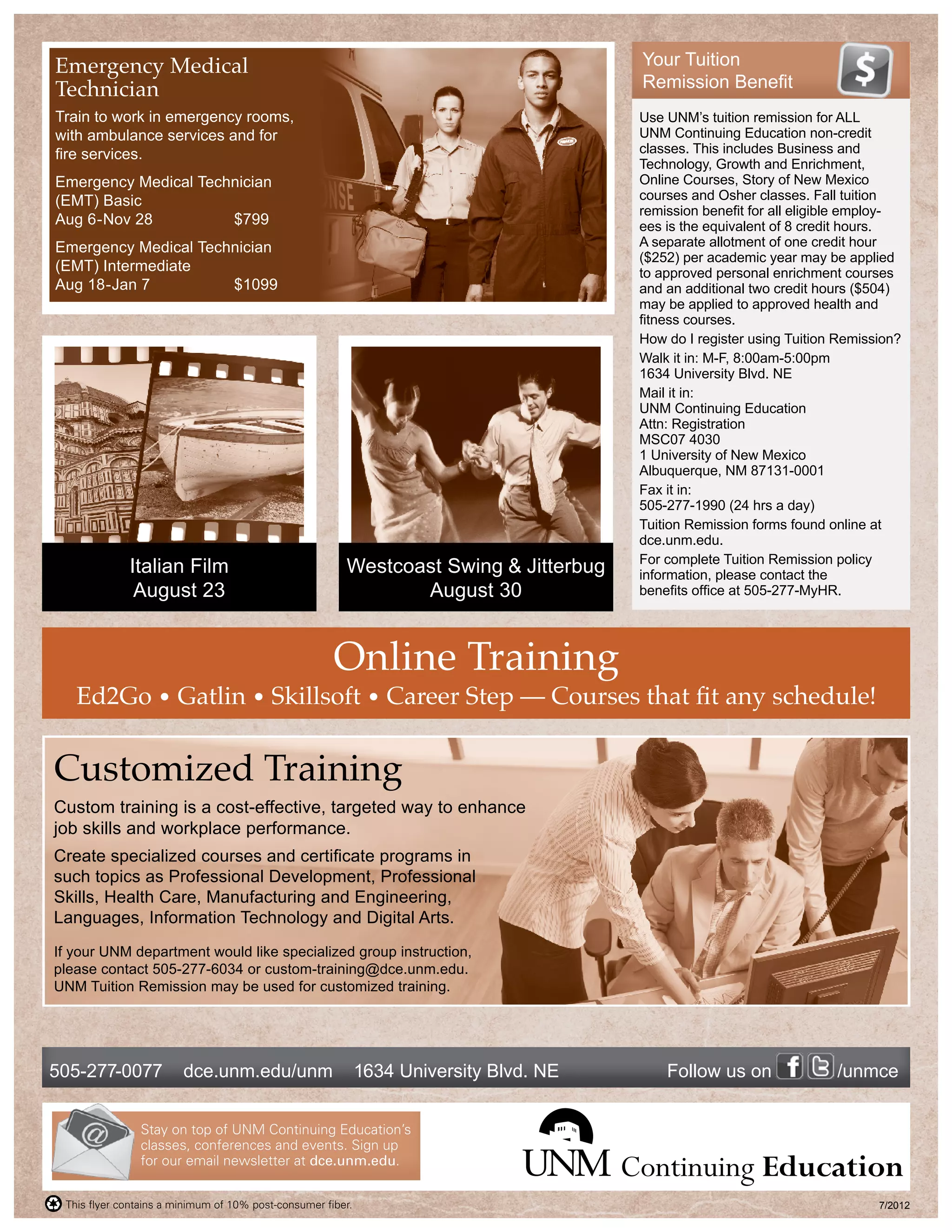 Fall 2012 Featured Classes PDF