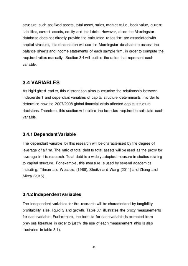Thesis on capital structure and firm performance picture