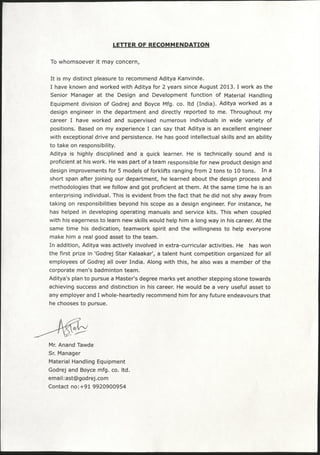 Recommendation Letter- Anand Tawde