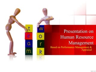 Presentation on
Human Resource
Management
Based on Performance Management &
Appraisal
 