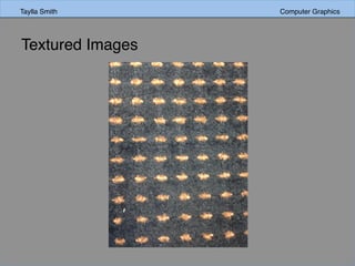 Taylla Smith Computer Graphics
Textured Images
 