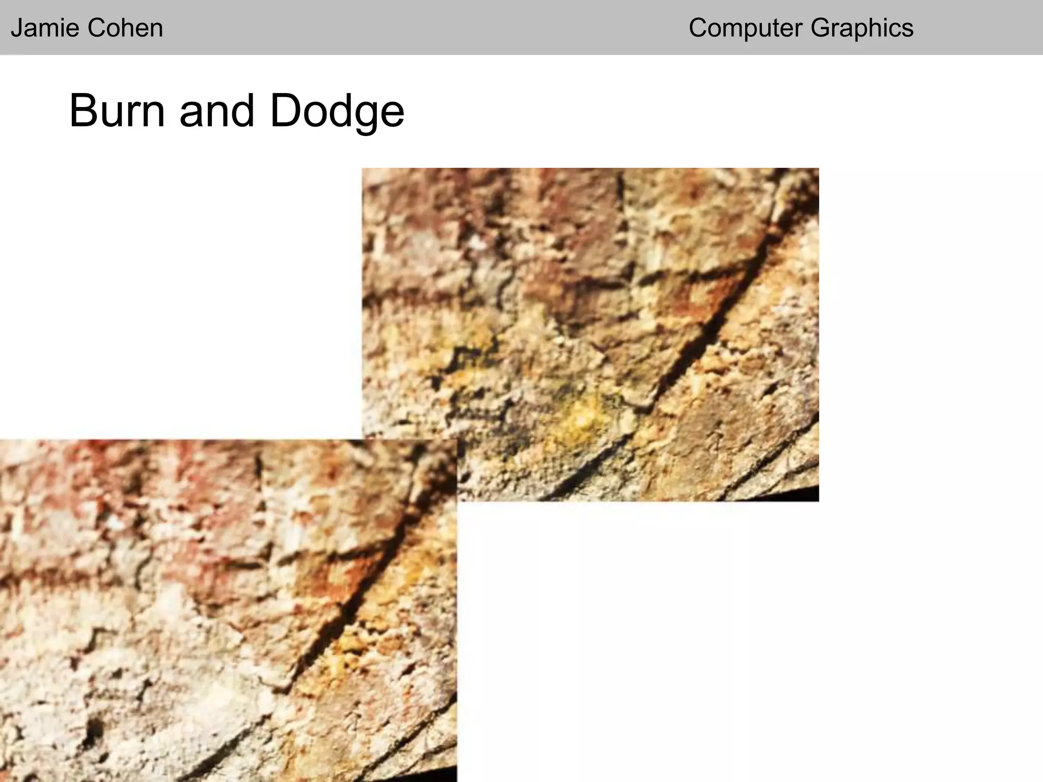 Jamie Cohen Computer Graphics
Burn and Dodge
 