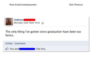 Post-Grad Unemployment   Rick Theroux
 