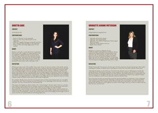 6 7
BRIDGETTE JEROME PATTERSON
CONTACT
bridgettepatterson@gmail.com
CONTRIBUTIONS
•	 Appendix and booklet design
•	 Appendix: The Organization
•	 Appendix: The Needs of Orphaned, Puberty-aged 	
	 Boys in Ecuador
•	 Appendix: Public Opinion Surveys
•	 Dando Amor liaison
ABOUT
Bridgette is a senior at Brigham Young
University-Idaho studying Communication with an
emphasis in Organizational Communication and
Advocacy. She will graduate in April of 2016, and
plans to work as a curriculum designer for BYU-
Idaho. She and her husband, Keith, live in Rexburg,
Idaho. She loves travel, photography, graphic design,
web development, blogging, quilting, and her dogs.
REFLECTION
Mother Teresa said, “It’s not how much we give but how much love we put into giving.” After under-
standing the mission of Dando Amor, I have given so little, but it has been with my whole heart.
Although this project is not about me, I have been the ultimate receiver. Opening my mouth and
asking others for information and help is miles outside of my comfort zone. However, as I learned
the needs of these 18 teenaged orphans, saw their pictures, and understood that we could make a dif-
ference with just one backpack for each boy, my fear of speaking out faded away, I gained compas-
sion and confidence, and the inner advocate inside me found a voice.
Every day since the day our group discovered the specific problem we could solve, I have imagined
these wonderful young men in the orphanage receiving their own backpack, monogrammed with
each of their names. In my mind I see joy on their faces and in their hearts. I am now a believer in
giving fully. My hugs are a little tighter, my kisses a little longer, and I try to listen to others with my
ears, my eyes, and my heart.
BRIETTA EADS
CONTACT
brietta@byui.edu
CONTRIBUTIONS
•	 Writer of “Process” in the Appendix
•	 Writer of “Our Team: Brietta Eads” in the
Appendix
•	 Writer of “Legally Defining a Nonprofit and How 	
They Allocate Their Funding” in the Appendix
•	 Writer of “How We Help: Opportunity” in the
booklet
ABOUT
Brietta is currently 21-years-old and set to graduate
Fall of 2016, with a degree in Communication, and
an emphasis in Organizational Communication
and Advocacy. She has not only interned with the
American Heart Association, but has had multiple
works published with Charleston-area media. She
is a strong writer, with a hope to take it to a more
persuasive career path, such as advocacy work.
REFLECTION
With my previous work with an NPO, i knew some of the “in and outs” of how a Non-profit worked,
but I didn’t realize how many different kinds there could be, what each kind meant, or how they got
the funding they did for their basic needs. Something else that i believe caught me off guard quite
a bit was being brought to this eye-opening realization, and the constant reminder, that there are
these social issues that are a real and, sadly, never ending tragedy for humanity. I think it brought a
deeper appreciation for the small problems that I face, and a deeper understanding for the meaning
of a phrase we take so for granted- “opposition in all things.” I think it broadened my very simplistic
view of how this opposition does not only apply to my single life, but my experience here as a whole.
I think it made me think of how much I tend to take for granted.
For example, Dando Amor cares for 18 young men that are from circumstances that are very differ-
ent from my own. These 18 young men are in Ecuador, in an orphanage where they have so little to
call their own, but so much they are still thankful for.
This project has helped me think outside or the “American box”- the box where I feel we, as Ameri-
cans, refuse to really think about or consider countries of different levels of opportunity and need. I
feel as though this has shown me that a little really can go a longer way than we think.
$200 really isn’t a lot of money to the average US citizen (after college), and we tend to spend it on
ridiculous things. This amount of money to these boys not only sends a bag for their school books, it
sends a sense of individuality, a sense of ownership, and a sense of belonging. I just thought it was so
cool to see that we could actually do something about that.
 