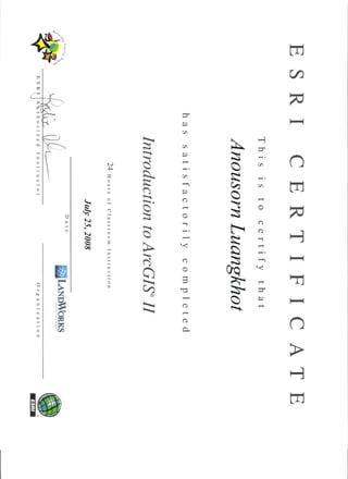 ArcGIS II Certificate