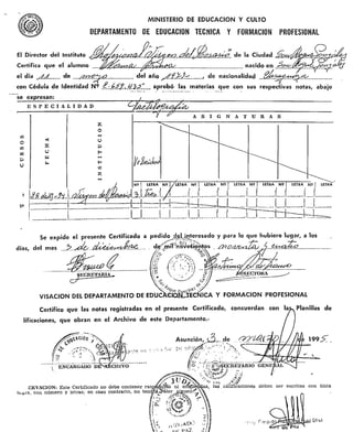 Diploma, Certificates, recommendations