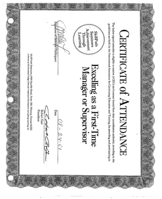 Diploma, Certificates, recommendations