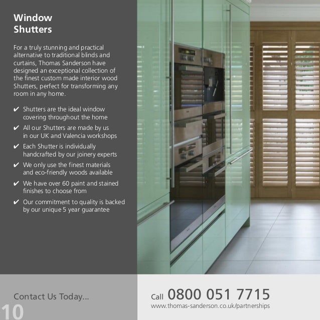 Thomas Sanderson Shutters >> 39532 Ts New Partnership Brochure V4 2010 Thomas Sanderson Shutters >> 39532 Ts New Partnership Brochure V4 2010