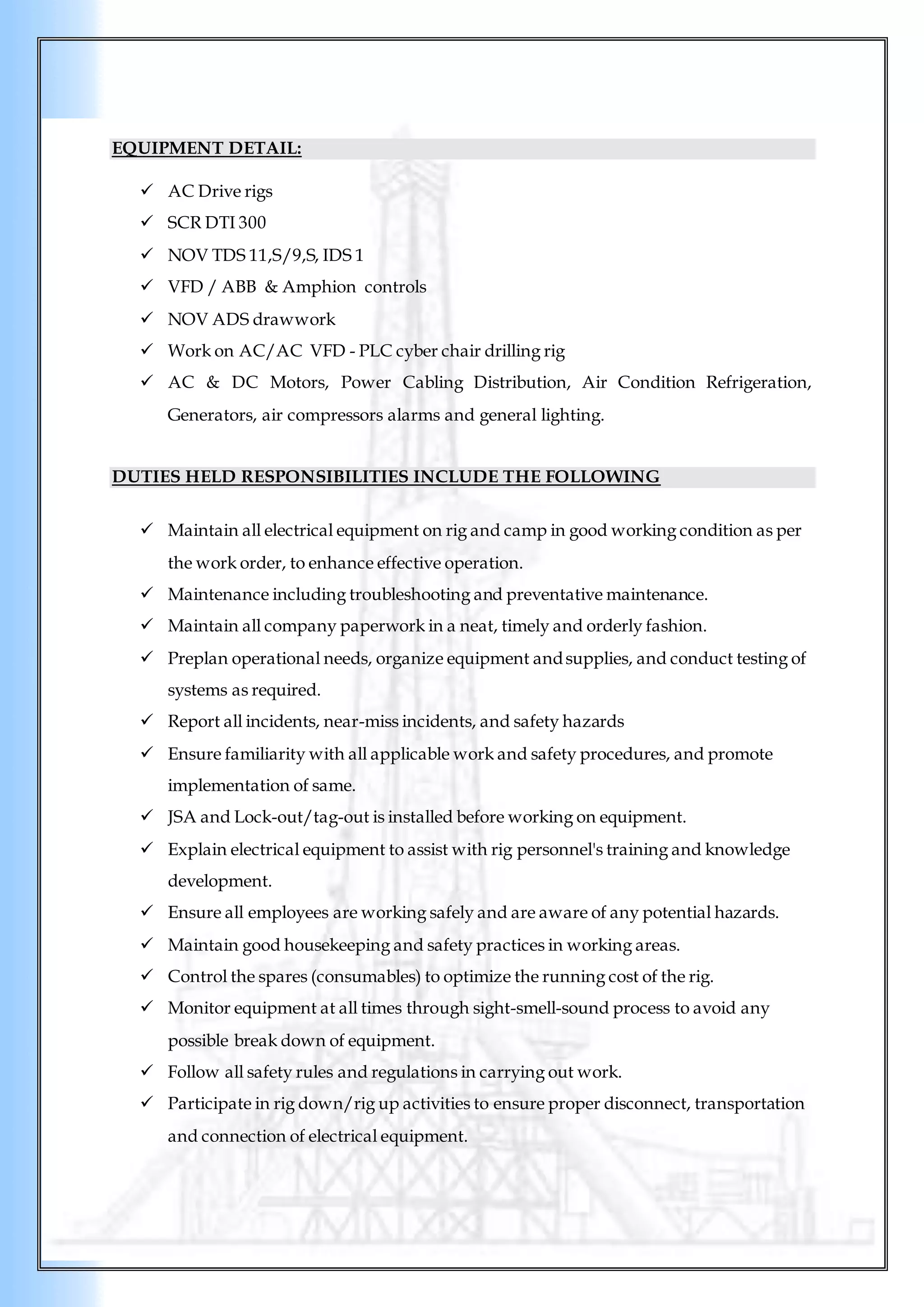 Danish CV Electrician | DOCX