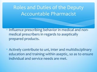 The Role Of The Deputy Accountable Pharmacist[1][1] | PPT