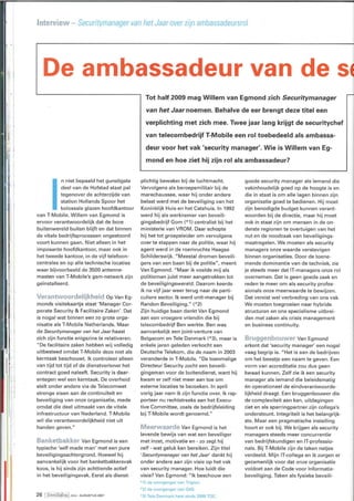 Article in magazine Beveiliging Securitymanager of the Year