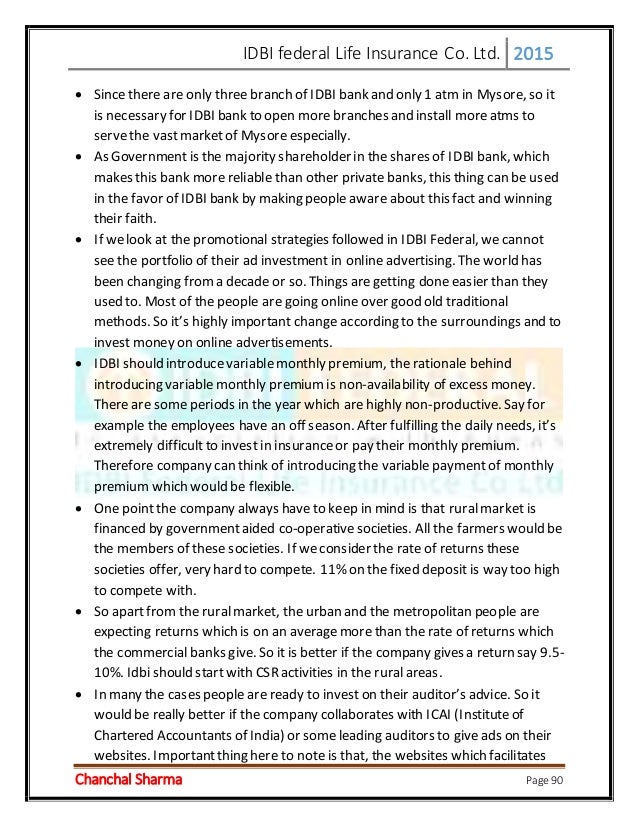 promotional strategies of idbi federal life insurance essay Abstract of the paper the paper deals with the study of the promotional strategies of idbi federal life insurance co ltd vis-à-vis its various. promotional strategies of idbi federal life insurance essay Abstract of the paper the paper deals with the study of the promotional strategies of idbi federal life insurance co ltd vis-à-vis its various.