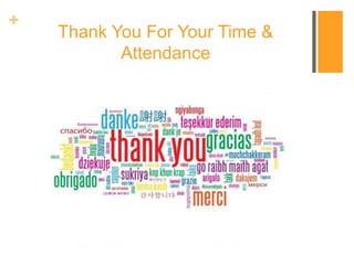 +
Thank You For Your Time &
Attendance
 
