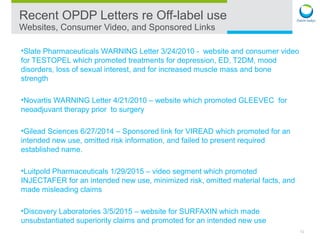 Opdp OPDP Enforcement Letters Update - Mitigate Compliance Risks that Lead ...