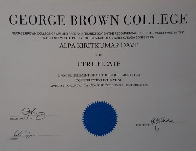 george-brown-ceetificate